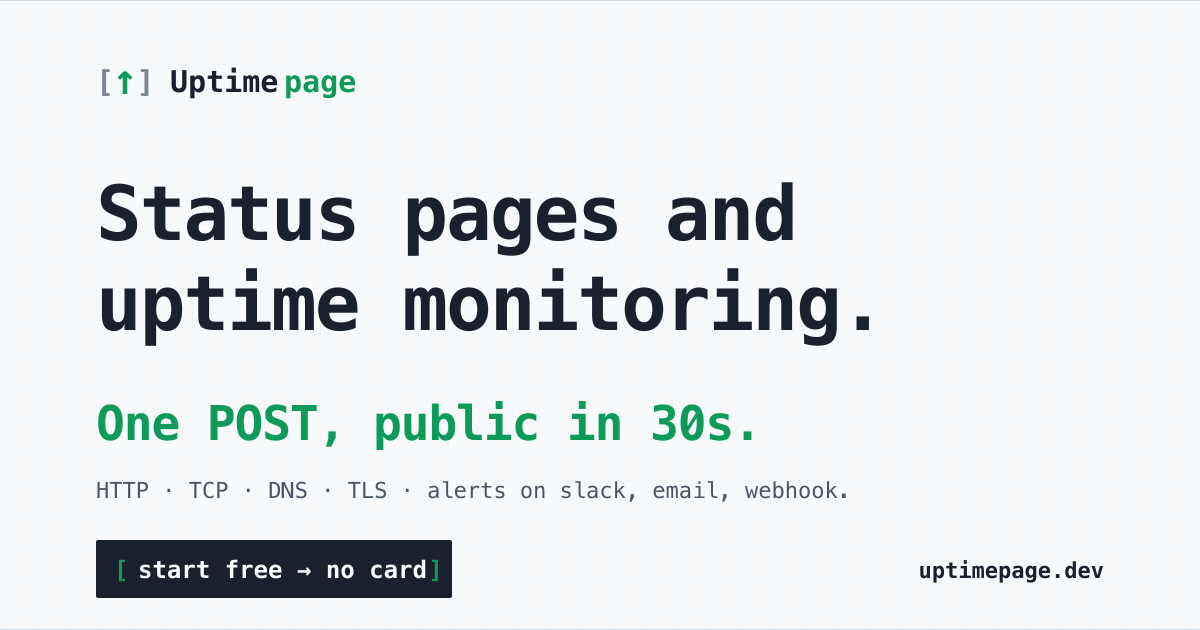 Uptimepage screenshot